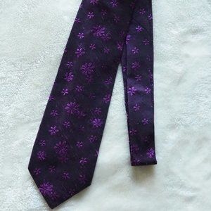 Camilla Smith Silk Tie Made in the USA -- Purple abstract